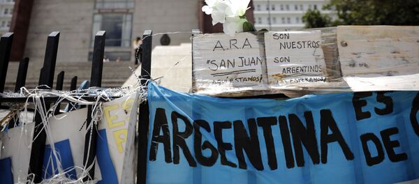 Las palabras de apoyo tras la desapación del submarino argentino ARA San Juan (archivo) - Sputnik Mundo