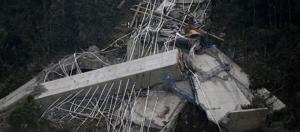 Puente caído en Colombia Puente caído en Colombia - Sputnik Mundo