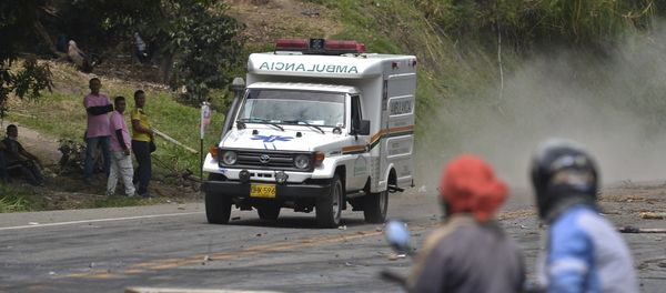 Ambulancía colombiana (imagen referencial) Ambulancía colombiana (imagen referencial) - Sputnik Mundo