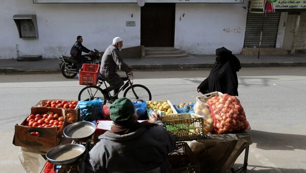 Huelga comercial en la Franja de Gaza - Sputnik Mundo