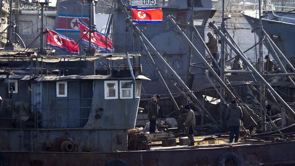 Barcos norcoreanos (archivo) - Sputnik Mundo