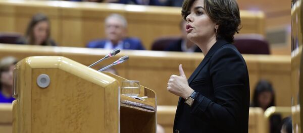 Soraya Sáenz de Santamaría, la vicepresidenta del Gobierno español Soraya Sáenz de Santamaría, la vicepresidenta del Gobierno español - Sputnik Mundo