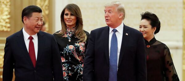 El presidente de China,  Xi Jinping, y el presidente de EEUU, Donald Trump - Sputnik Mundo