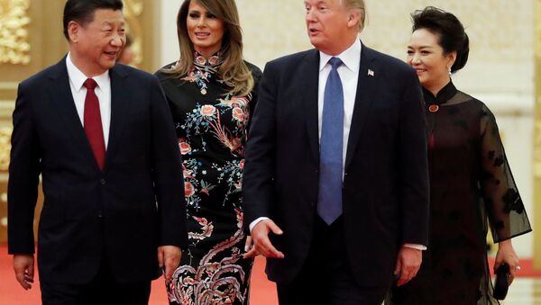 El presidente de China,  Xi Jinping, y el presidente de EEUU, Donald Trump - Sputnik Mundo