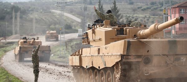Ejército turco en la frontera entre Turquía y Siria - Sputnik Mundo