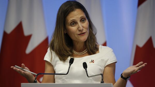 Chrystia Freeland, la ministra de Relaciones Exteriores de Canadá - Sputnik Mundo