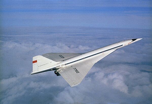Un avión comercial supersónico soviético Tu-144 (archivo) Un avión comercial supersónico soviético Tu-144 (archivo) - Sputnik Mundo