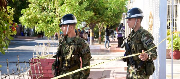 Lugar del atentado en Barranquilla, Colombia Lugar del atentado en Barranquilla, Colombia - Sputnik Mundo