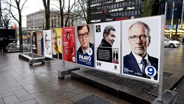 Carteles de los candidatos a la presidencia de Finlandia Carteles de los candidatos a la presidencia de Finlandia - Sputnik Mundo