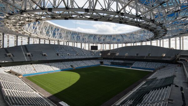 Estadio de Nizhni Nóvgorod en construcción - Sputnik Mundo