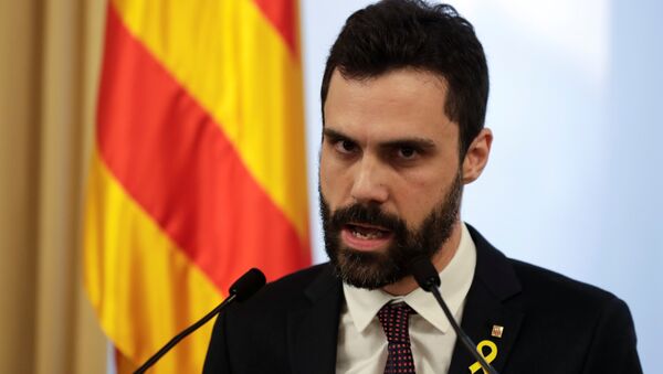 Roger Torrent, presidente del Parlamento de Cataluña Roger Torrent, presidente del Parlamento de Cataluña - Sputnik Mundo