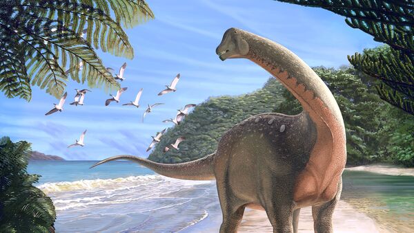 Mansourasaurus shahinae, reconstrucción de un artista - Sputnik Mundo