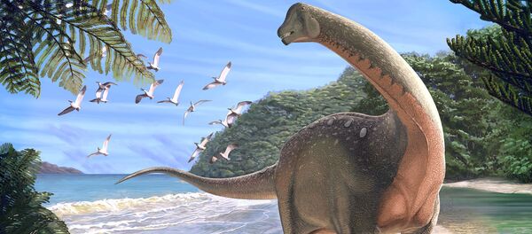 Mansourasaurus shahinae, reconstrucción de un artista - Sputnik Mundo