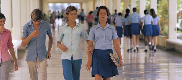 Alumnos de la escuela Lenin en Cuba - Sputnik Mundo