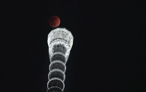 El eclipse de superluna, visto desde diferentes partes del planeta - Sputnik Mundo