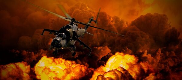 Un helicóptero (imagen ilustrativa) - Sputnik Mundo