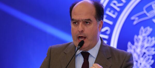 Julio Borges, diputado venezolano, quien encabeza la delegación de la oposición Julio Borges, diputado venezolano, quien encabeza la delegación de la oposición - Sputnik Mundo