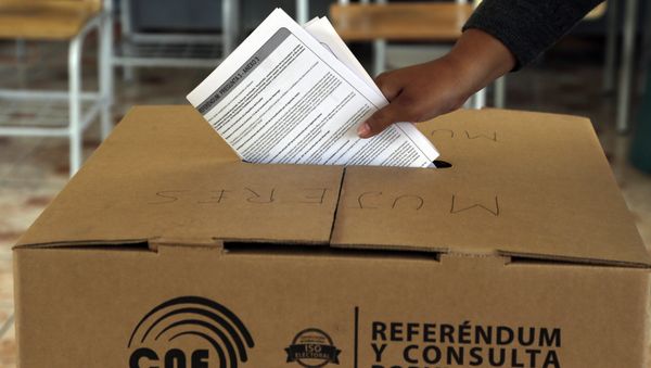Consulta popular en Ecuador Consulta popular en Ecuador - Sputnik Mundo