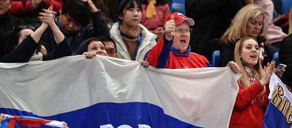 Los hinchas rusos en los JJOO en Pyeongchang Los hinchas rusos en los JJOO en Pyeongchang - Sputnik Mundo