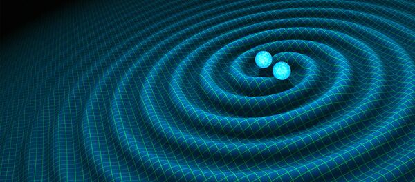 An artist's impression of gravitational waves generated by binary neutron stars - Sputnik Mundo