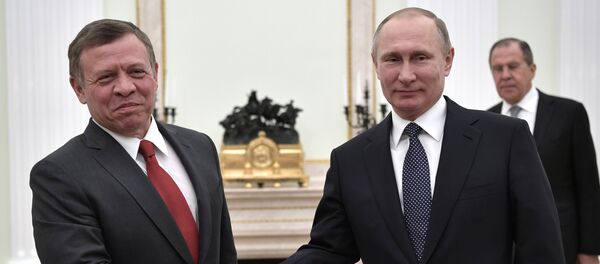 La reunión entre Abdallah II, el rey de Jordania y Vladímir Putin, el presidente de Rusia - Sputnik Mundo