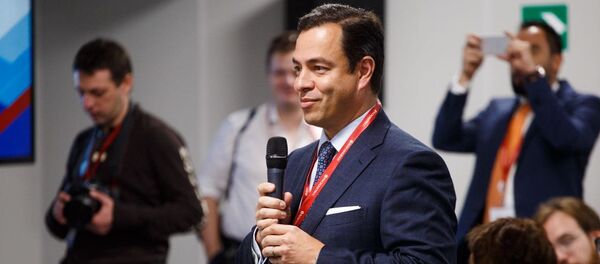 Paulo Carreño King, el jefe de ProMéxico, durante su intervención en el Foro de Inversiones de Sochi el 15 de febrero de 2018 - Sputnik Mundo