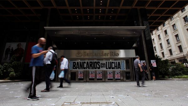 Huelga de los empleados de bancos públicos y privados de Argentina Huelga de los empleados de bancos públicos y privados de Argentina - Sputnik Mundo