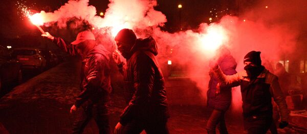 Aniversario de los acontecimientos en Maidán, en Kiev - Sputnik Mundo