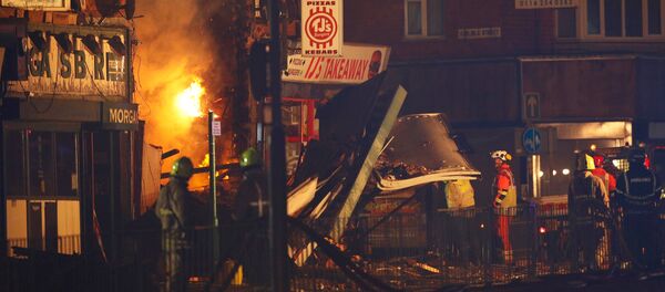 Lugar del explosión en Leicester - Sputnik Mundo