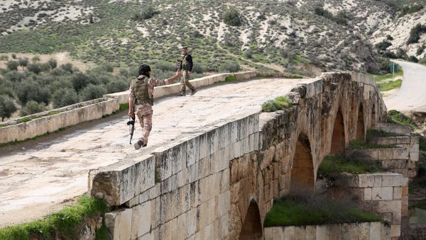 Combatientes del opositor Ejército Libre Sirio, apoyado por Turquía Combatientes del opositor Ejército Libre Sirio, apoyado por Turquía - Sputnik Mundo