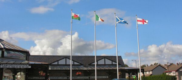 Las banderas de Gales, Irlanda, Escocia e Inglaterra - Sputnik Mundo