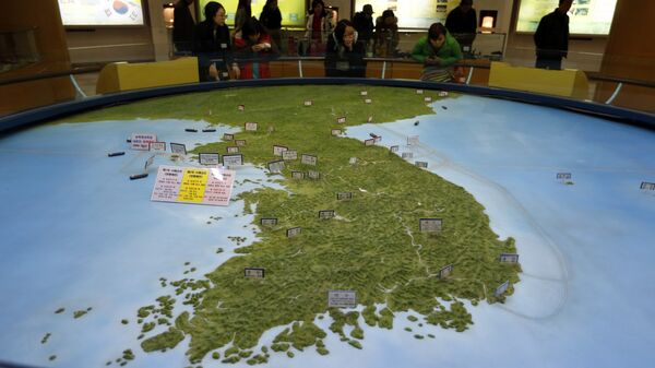Un mapa de la península de Corea (imagen ilustrativa) - Sputnik Mundo