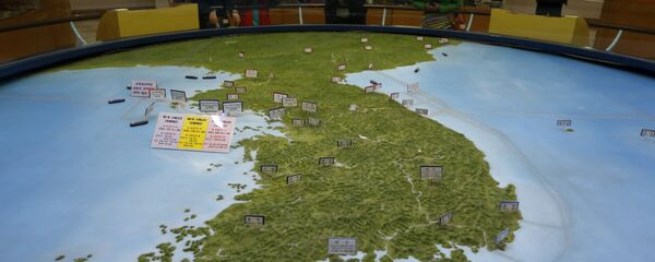 Un mapa de la península de Corea (imagen referencial) - Sputnik Mundo