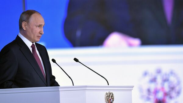 Vladímir Putin ofrece su mensaje anual ante la Asamblea Federal - Sputnik Mundo