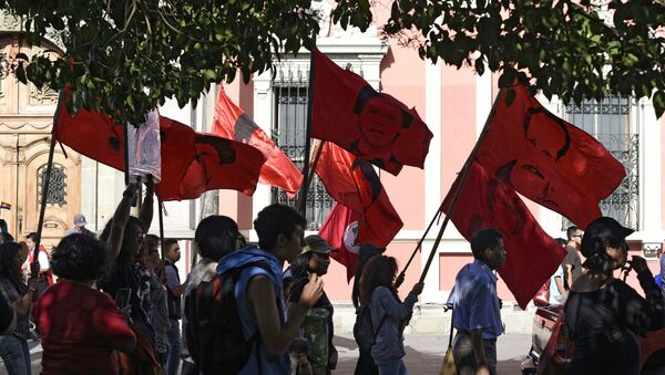 Manifestaciones de los parientes de los desaparecidos durante la guerra civil en Guatemala - Sputnik Mundo