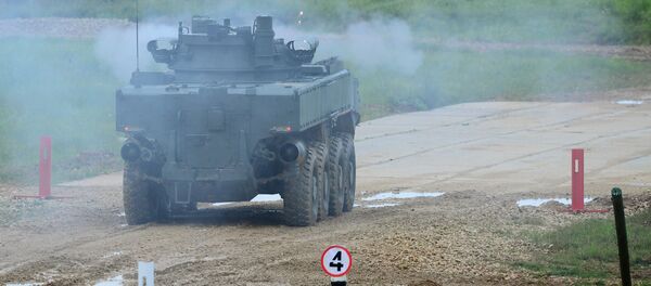 Vehículo blindado ruso sobre la plataforma Bumerang - Sputnik Mundo