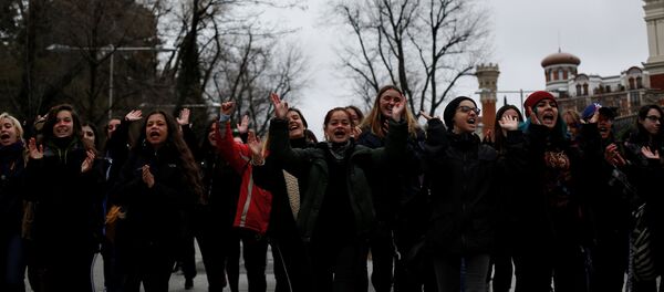 Manifestación con motivo del Día Internacional de la Mujer, Madrid, España - Sputnik Mundo