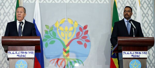 El ministro de Exteriores de Rusia, Serguéi Lavrov, y el ministro de Exteriores de Etiopía, Workneh Gebeyehu - Sputnik Mundo