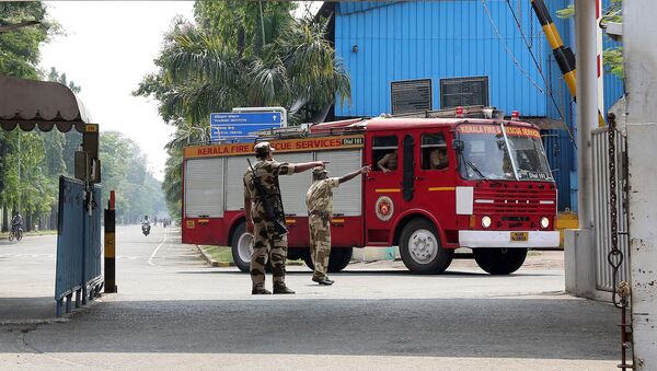 Un camión de bomberos en la India (archivo) - Sputnik Mundo