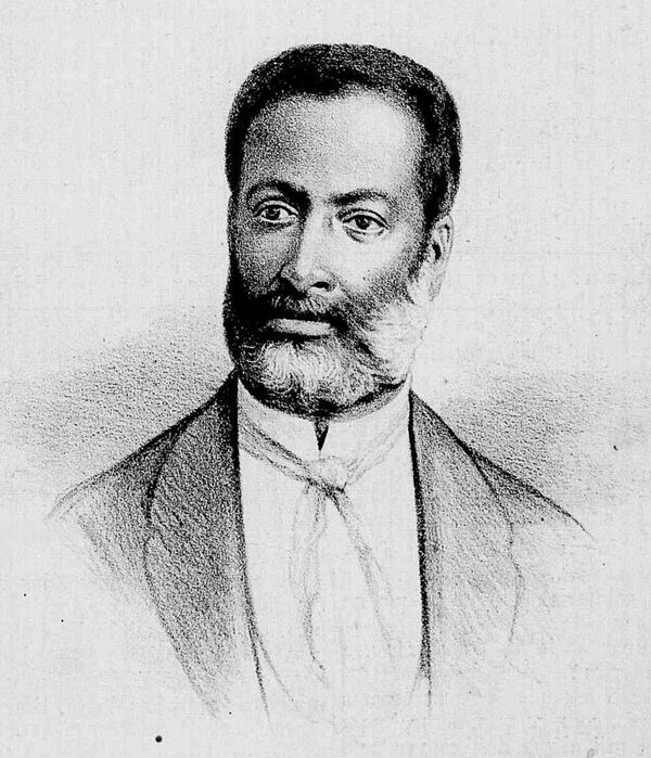 Luiz Gama, en una caricatura de 1882 del dibujante Raúl Pompeia Luiz Gama, en una caricatura de 1882 del dibujante Raúl Pompeia - Sputnik Mundo