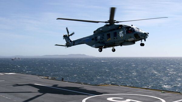 Un helicóptero NH90 (imagen referencial) - Sputnik Mundo