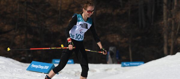 Mikhalina Lysova, biatlonista rusa en durante los Juegos Paralímpicos en Pyeongchang Mikhalina Lysova, biatlonista rusa en durante los Juegos Paralímpicos en Pyeongchang - Sputnik Mundo