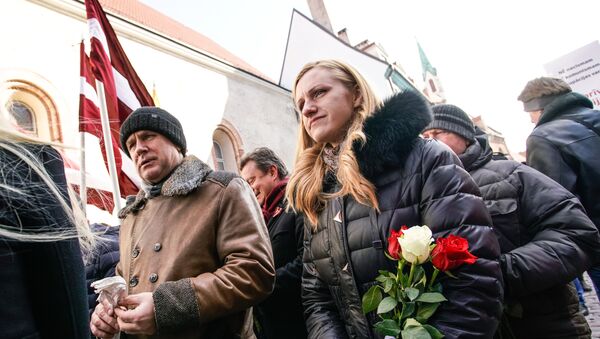 Marcha de los legionarios de Waffen-SS, Riga, Letonia - Sputnik Mundo