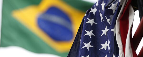 Banderas de Brasil y EEUU - Sputnik Mundo