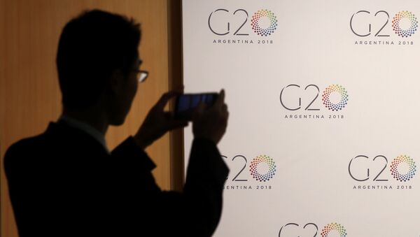 Logo de G20 en Argentina Logo de G20 en Argentina - Sputnik Mundo