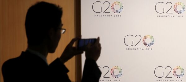 Logo de G20 en Argentina Logo de G20 en Argentina - Sputnik Mundo