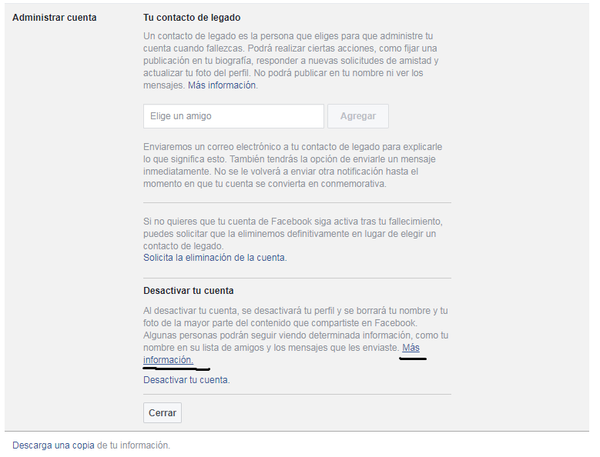 Segundo paso del tutorial para eliminar tu cuenta de Facebook - Sputnik Mundo