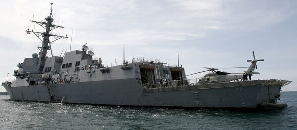 Destructor estadounidense USS Mustin (archivo) - Sputnik Mundo