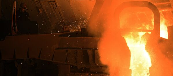 El horno Martin-Siemens en la planta de Vyksa El horno Martin-Siemens en la planta de Vyksa - Sputnik Mundo