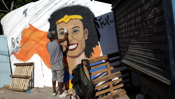 Retrato de Marielle Franco, la consejal brasileña asesinada